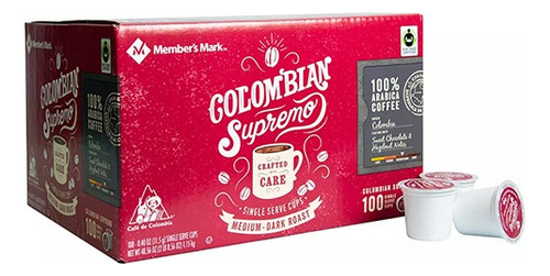 Caja De Café Colombiano Supremo, Member's Mark. (100 Unid).