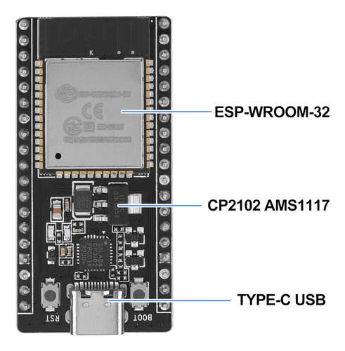 Tarjeta De Desarrollo Esp32 Módulo Wifi + Bluetooth Tipo C