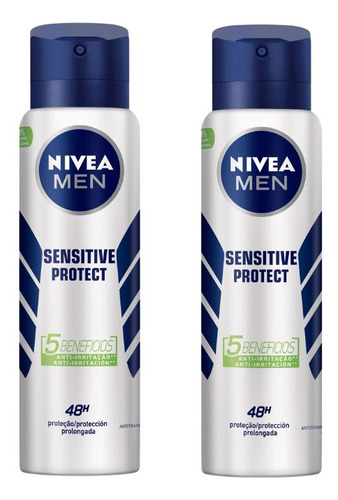 Desodorante Aero Nivea 150ml Masc Sensitive Protect - Kit2un