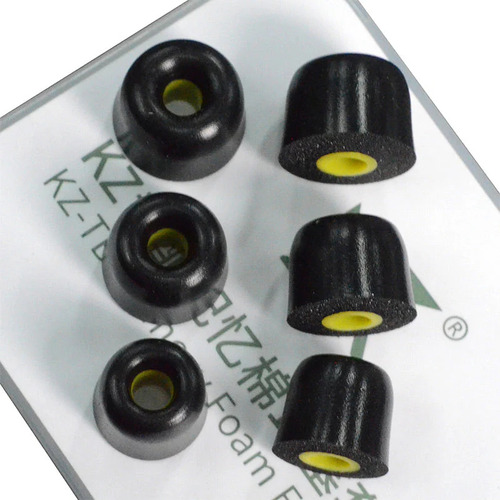 Almohadillas Kz Ft01 3 Pares Memory Foam Con Memoria Pro Negro