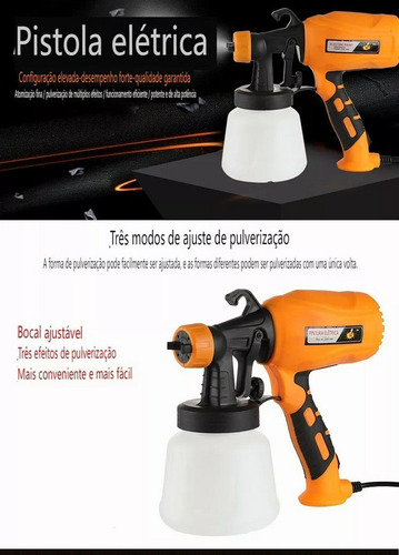 Pistola Pintura Elétrica Compressor Portatil Alta Pressão