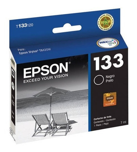 Cartucho Original Epson Negro 133 T22 T25 Tx125 135 235w 430