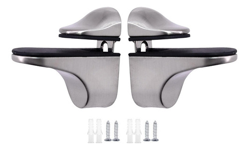 Soporte De Cristal For Estantes, Sujetadores Cepillado