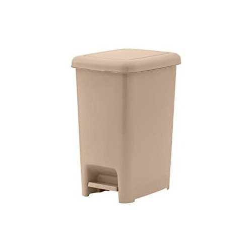 Cubo De Basura Delgado Pedal (16 Qt) (beige)