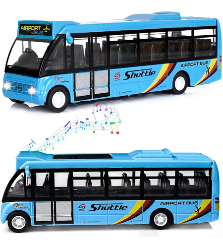 Autobús Urbano De Juguete Crelloci, C/ Luces Y Sonido, Azul