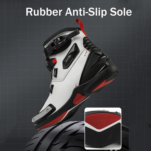 V Zapatos De Moto Impermeables, Botas De Moto De Cuero