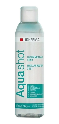 Aqua Shot Locion Micelar Limpiadora Desmaquillante Lidherma
