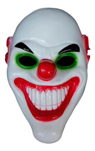 Mascara Payaso Asesino Joker Guason Ladron Purga Color Blanco