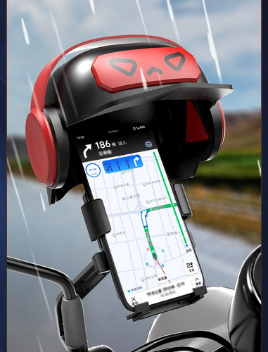 Soporte Para Telefono Motocicleta Con Parasol Impermeable