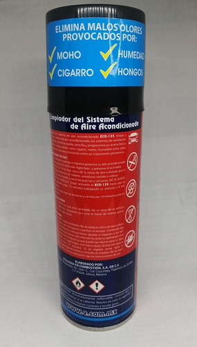 Imagen 3 de 3 de Limpiador Sistema Aire Acondicionado Ecom 176ml