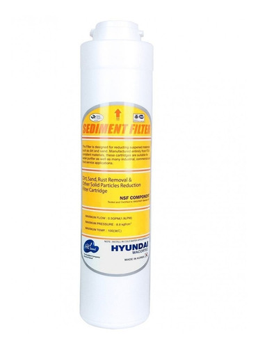 Repuesto Filtro De Agua Hyundai Hq7 - Elimina Sedimentos