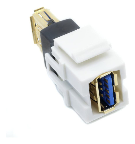 Riteav Blanco Usb 3.0 Aa Keystone Jack Hembra A Hembra