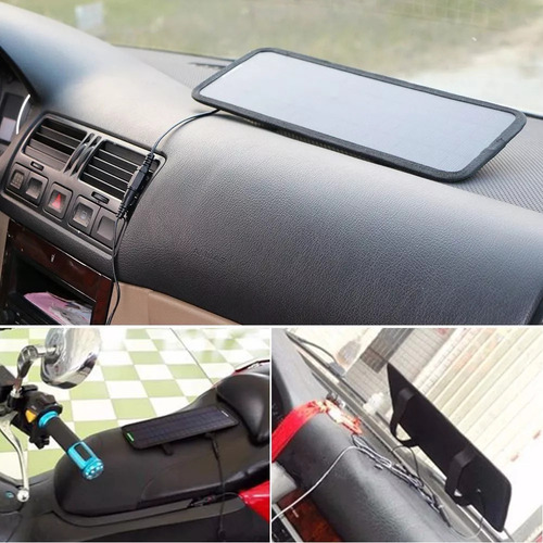Carregador De Bateria Solar Para Carro E Barco Portátil