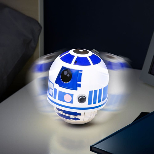 Star Wars R2d2 Sway Light Luz Decorativa Movimiento Estructura Blanco Pantalla Blanco