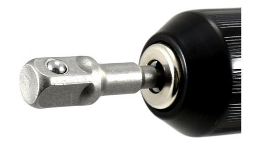 Jogo Adaptador Para Parafusadeira 1/4 Soquete Quadrado 3 Pçs