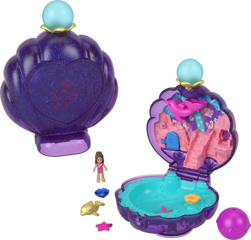 Polly Pocket Set De Juego Compacto De Conchita Morada Bahía 