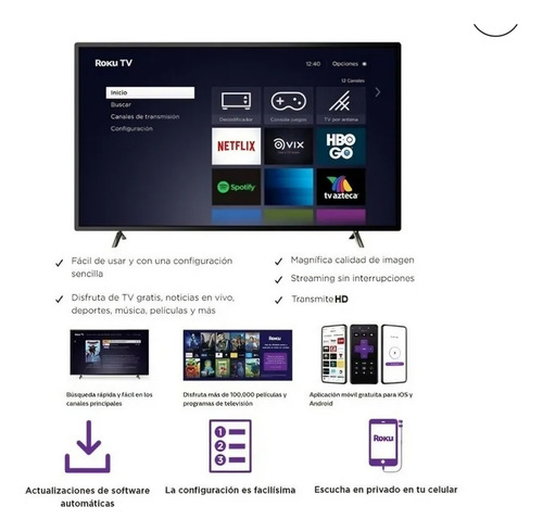 Smart Tv Pantalla Led 32 Pulgadas Jvc Si32rf Roku Tv Hd