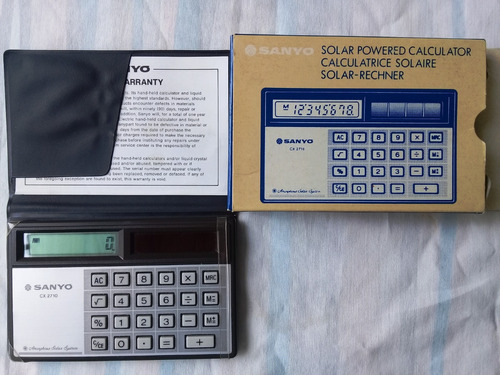 Calculadora Vintage Años 70 Sanyo Cx 2710 Funcionando