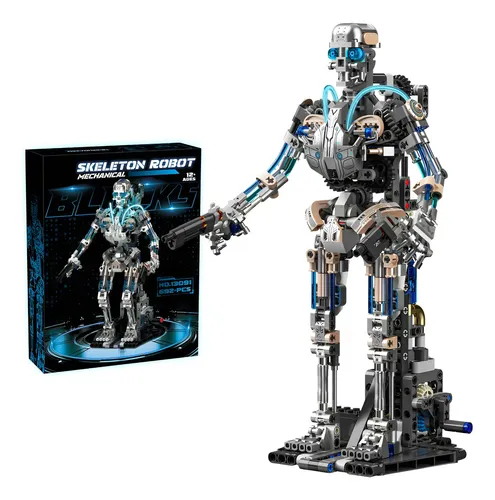 Kit De Robot Guitarrista Punk Con Luces – 366 Piezas Metálicas, Lámpara Ambiental Navideña Con Cabeza Magnética, Regalo Creativo