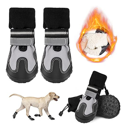 Botas Para Perros Lukovee: Botines Impermeables Con Forro Po