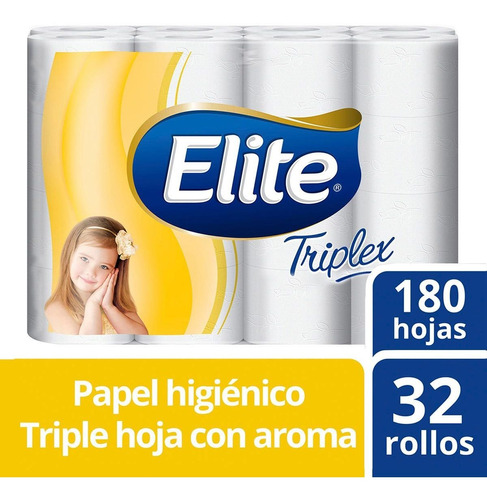 Papel Higiénico Elite Triplex Triple Hoja 32 Rollos