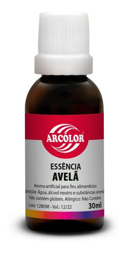 Essência Artificial Comestível 30ml Arcolor Sabor Avelã Top