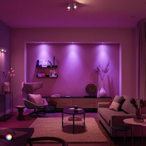 Imagen 6 de 10 de Kit Philips Hue 3 Ampolletas Led + Bridge