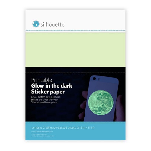 Imagen 1 de 4 de Silhouette Printable Glow In The Dark Sticker Paper