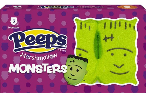Bombones Peeps Monsters Edición Halloween 42g Americanos
