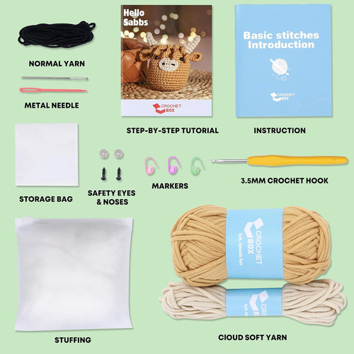 Kit De Crochet Para Principiantes: Hilo Suave Y Ganchos