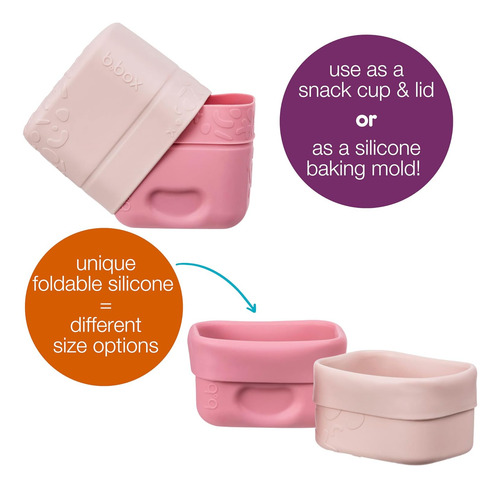 Taza De Silicona Para Aperitivos (paquete De 2)divisor Para