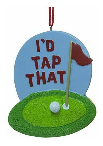 Adorno De 3 Pulgadas Con Texto En Inglés  Golflovers I'd Tap