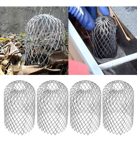 4 Filtros Filtrantes De Protección De Canalón Para Prevenir