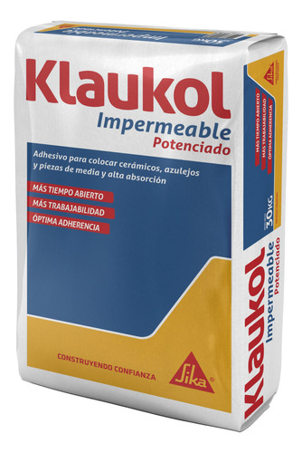 Pegamento Adhesivo Klaukol Impermeable Potenciado 25kg