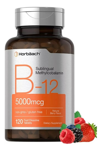 Vitamina B12 Metilcobalamina 5000 Mcg Sublingual  Sin Gmo