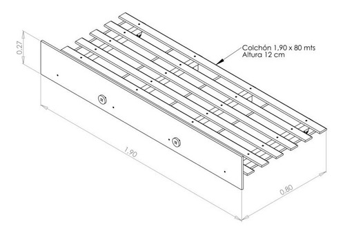 Cama Nido Triple Superpuesta 3 En 1 - Camas Cuchetas 1 Plaza (80 Cm) - 1702-3-8