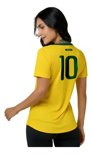 Camiseta Feminina Brasil Copa 2026 Dry Fit - Loja Mirante