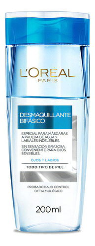 Desmaquillante bifásico L'Oréal Paris Hidra-Total 5 ojos y labios 200ml