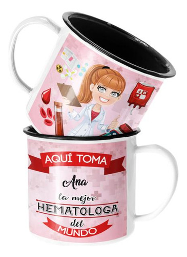 Taza Enlozada Lechera Para Hematologa Personalizado