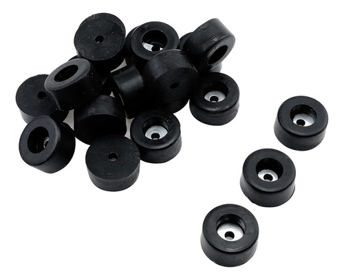 Woogim Hardware 20 Pack 1.5 0.8 Pulgadas De Goma Negra Almoh