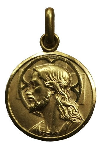 Medalla Oro 18k Divino Rostro #1175 Bautizo Comunión 