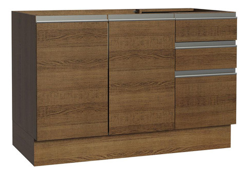 Mueble Cocina 120x60 2 Puertas 3 Caj S/ Tablero Glamy Madesa