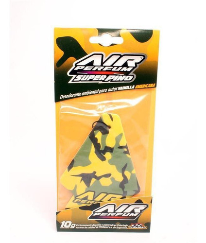 Imagen 1 de 5 de Air Perfum Colgante Super Pino Camuflado Vainilla Americana