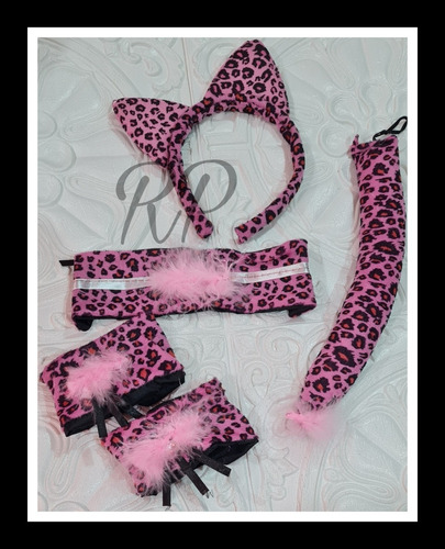 Set Disfraz De Leopardo Sexy Incluye 5 Piezas De Accesorios 