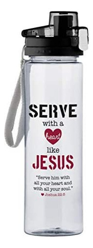 Serve With A Heart Like Jesus Joshua 22:5 Botella De Agua, 2