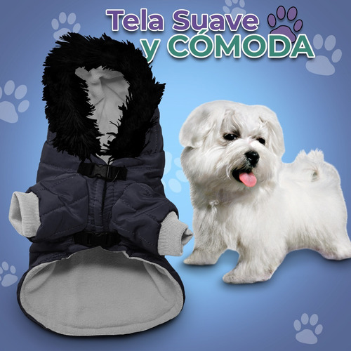 Chamarra Para Perro Raza Mini Xs Interior Polar Impermeable Color Gris