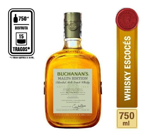 Whisky Malts Edition Buchanans - mL a $359