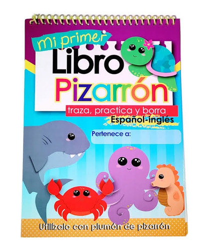 Libro Pizarrón Las Vocales Números Trazos Escribe Y Borra
