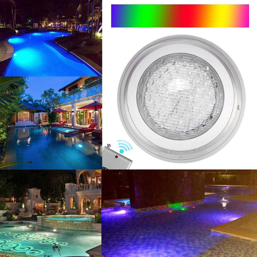 Luz Subacuática Led Rgb Ip68 Impermeable Control Remoto 25w