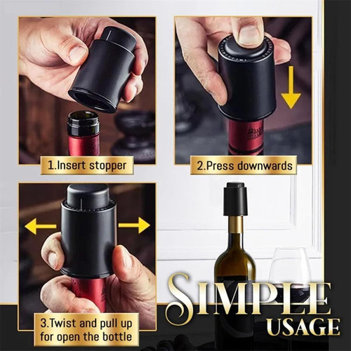 Para Paquete De 1tapones De Vino Al Vacío, Reutilizables